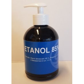 Hnd-desinfisering 85% Etanol m/Glyserol, 300 ml m/pumpe