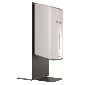  Bordstativ m/automat/berringsfri-dispenser for hnddesinfisering m/pfyllbar innebeholder 