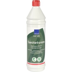 Sanitetsrengjring Puri Line sur/kalklser 1 ltr  pH 2,2 Svanemerket  (krt a 12 stk)  