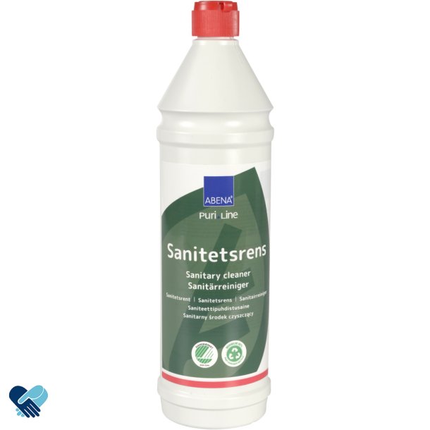 Sanitetsrengjring Puri Line sur/kalklser 1 ltr  pH 2,2 Svanemerket  (krt a 12 stk)  