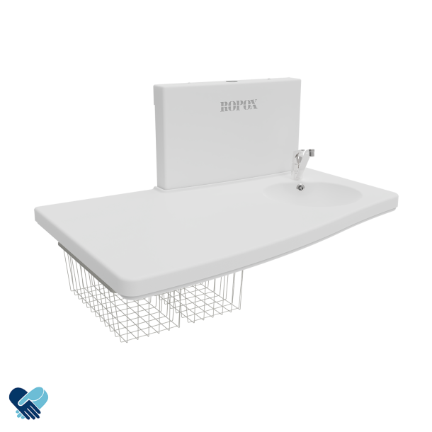 Stellebord Maxi2 lavtg�ende med vask, veggmontert, h�yderegulerbart