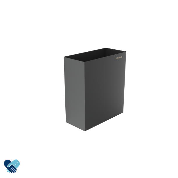 AVFALLSBEHOLDER "POMPEI" Black 23 LTR i MATT RUSTFRITT STL 