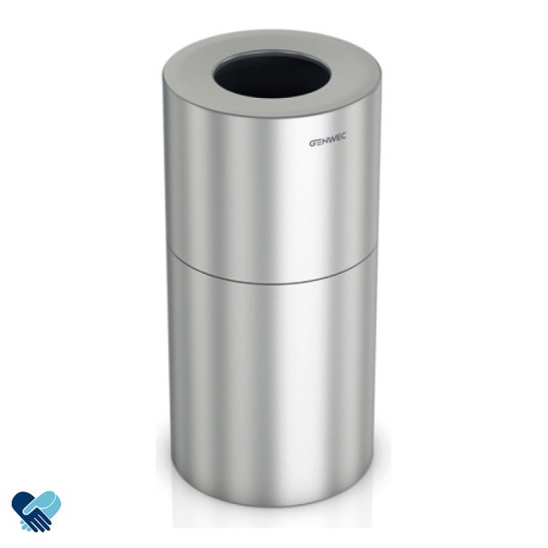 Avfallsbeholder 50 ltr brstet aluminium - bestillingsvare
