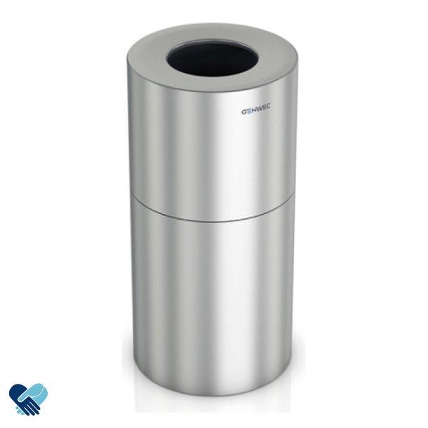 Avfallsbeholder 50 ltr børstet aluminium - bestillingsvare