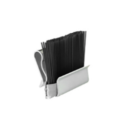 BRSTER m/klips 25x8mm til fotskraperister sort - Pris pr stk brste