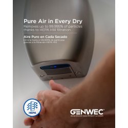 H�ndt�rker FALCON B�rstet design m/3 desinfiserings teknologier - Eneste p� markedet 