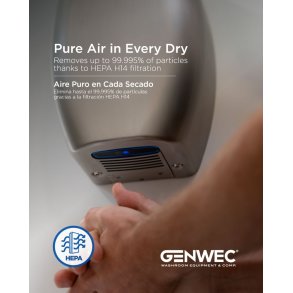 H�ndt�rker FALCON B�rstet design m/3 desinfiserings teknologier - Eneste p� markedet 