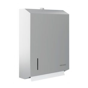 Papir-dispenser for hndtrkepapir i brstet stl