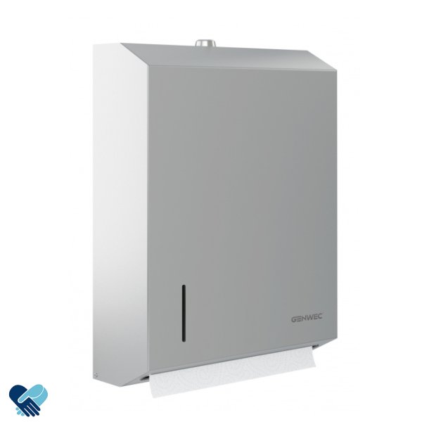 Papir-dispenser for hndtrkepapir i brstet stl