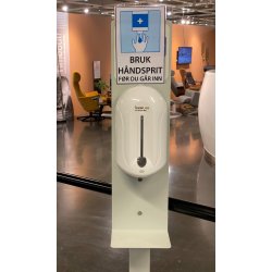 Dispenser automat (berringsfri) for hnddesinfisering m/pfyllbar innebeholder - Spray 