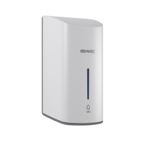 Dispenser f/gel automat/berringsfri for hnddesinfisering m/pfyllbar innebeholder 