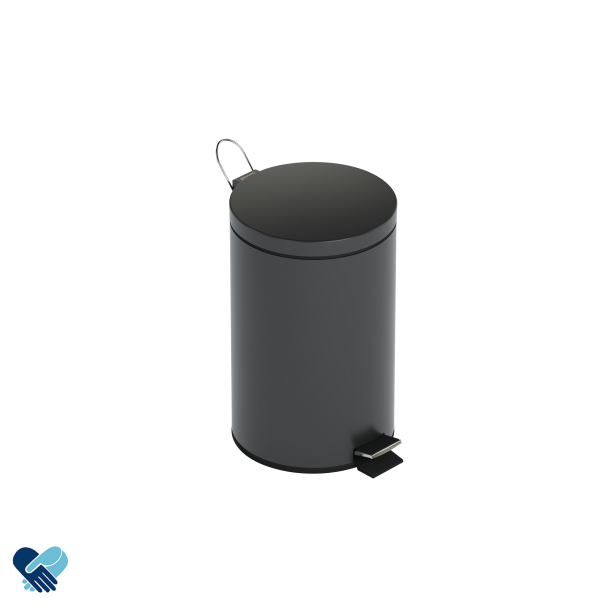 Pedalbtte "Pompei" Black for bind/sanitrartikkler 5 ltr