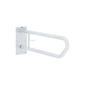 Toalettsttte, oppfellbar hvit epoxy 800mm m/toa dispenser/krok