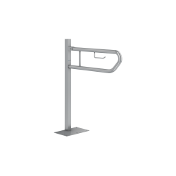 Toalettsttte, regulerbar m/gulvfeste brstet stl 750mm