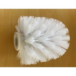 Brstehode for toalettbrste vegghengt i brstet stl m/glass beholder