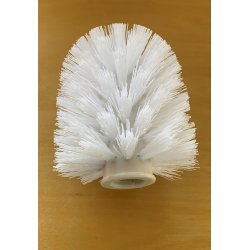 Brstehode for toalettbrste vegghengt i brstet stl m/glass beholder