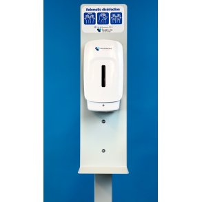 Gulvstativ m/berringsfri dispenser for skumdesinfeksjon. 1 ltr (kr 239,-) gir hele 2500 doseringer 