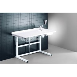 Kasper frittstende stellebord med vask, 1400 mm, armatur med uttrekkstut