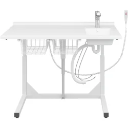 Kasper frittstende stellebord med vask, 1400 mm, armatur med uttrekkstut