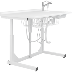 Kasper frittstende stellebord med vask, 1400 mm, armatur med uttrekkstut