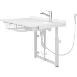 Stellebord Marianne justerbart veggmontert m/vask 800x1400 mm 