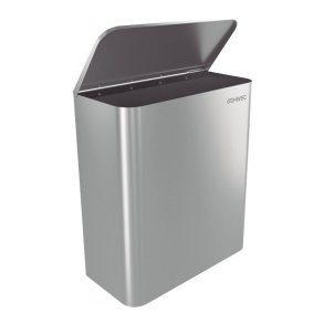 SANITETSBINDBEHOLDER m/lokk 7 LTR BRSTET RUSTFRITT STL