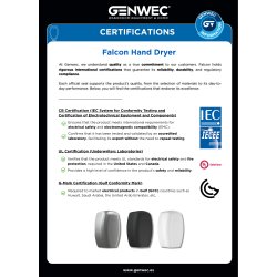 H�ndt�rker FALCON B�rstet design m/3 desinfiserings teknologier - Eneste p� markedet 