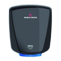 H�ndt�rker World Dryer VERDEdri � Turbo - Sort - Gir overlegen hygiene gjennom HEPA-filtrering - 