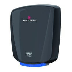 H�ndt�rker World Dryer VERDEdri � Turbo - Sort - Gir overlegen hygiene gjennom HEPA-filtrering - 