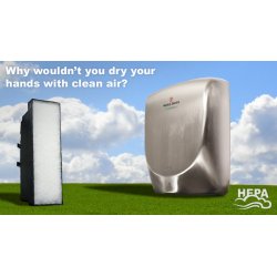 Hndtrker World Dryer VERDEdri  Turbo - Sort - Gir overlegen hygiene gjennom HEPA-filtrering - 