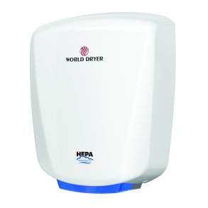 H�ndt�rker World Dryer VERDEdri � Turbo,Hvit - Overlegen hygiene - HEPA-filtrering  - KAMPANJE 