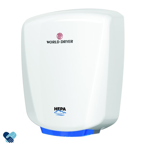 H�ndt�rker World Dryer VERDEdri � Turbo,Hvit - Overlegen hygiene - HEPA-filtrering  - KAMPANJE 
