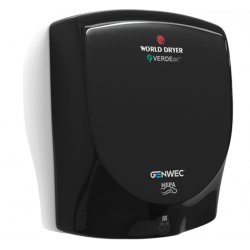 Hndtrker World Dryer VERDEdri  Turbo - Sort - Gir overlegen hygiene gjennom HEPA-filtrering - 