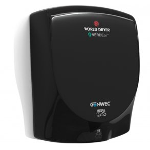 Hndtrker World Dryer VERDEdri  Turbo - Sort - Gir overlegen hygiene gjennom HEPA-filtrering - 