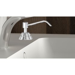 Spedispenser for fastmontering i benk eller porselens vask