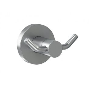 Knagg dobbel, rustfritt brstet stl