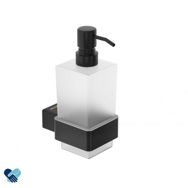 Spedispenser "POMPEI" Black matt sort veggmontert i rustfritt stl