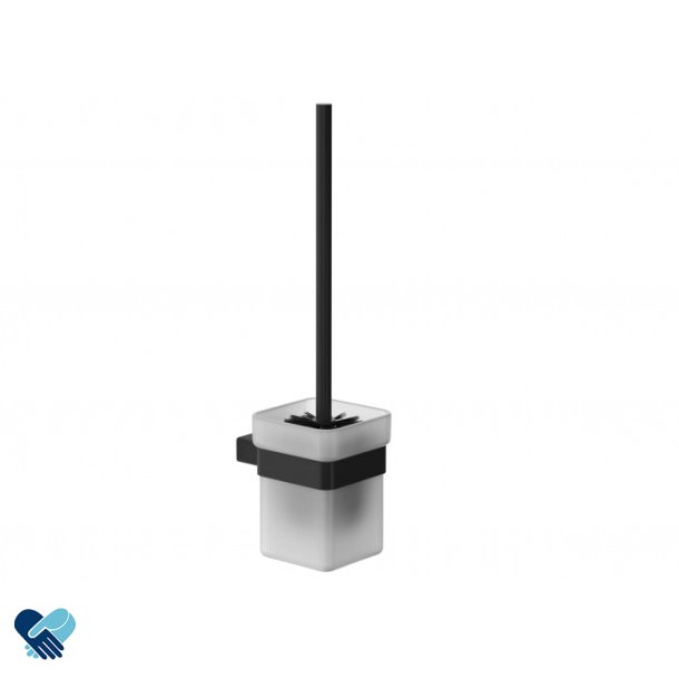 Toalettbrste holder "POMPEI" Black for vegg i 304 rustfritt stl