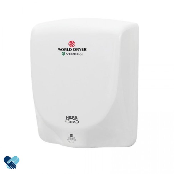 Hndtrker World Dryer VERDEdri  Turbo,Hvit - Overlegen hygiene - HEPA-filtrering  - KAMPANJE 